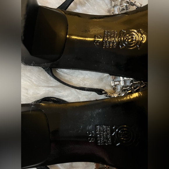 Rebeca Sanver Black Beaded Open-Toe Sandals - Picture 4 of 4